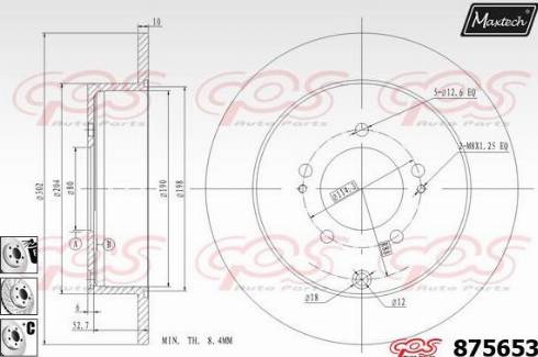 Maxtech 875653.6880 - Disque de frein cwaw.fr