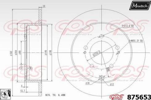 Maxtech 875653.0080 - Disque de frein cwaw.fr