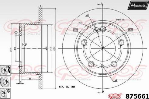 Maxtech 875661.6980 - Disque de frein cwaw.fr