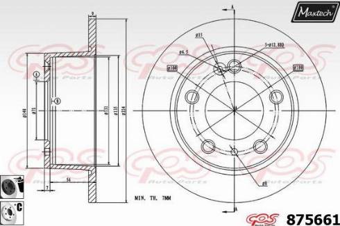 Maxtech 875661.6060 - Disque de frein cwaw.fr