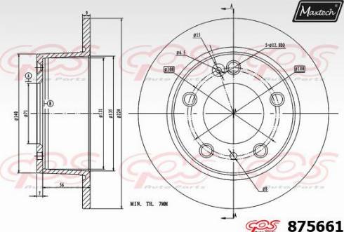 Maxtech 875661.0000 - Disque de frein cwaw.fr