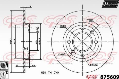 Maxtech 875609.6060 - Disque de frein cwaw.fr