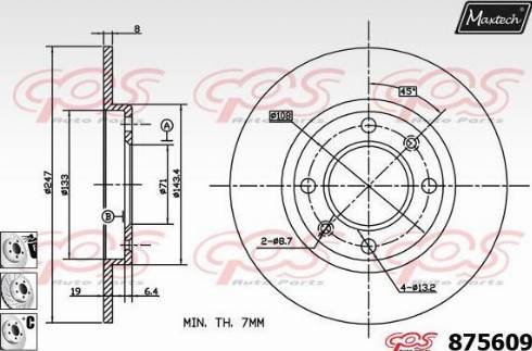 Maxtech 875609.6880 - Disque de frein cwaw.fr