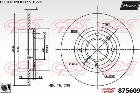 Maxtech 875609.0060 - Disque de frein cwaw.fr