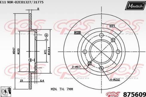 Maxtech 875609.0080 - Disque de frein cwaw.fr