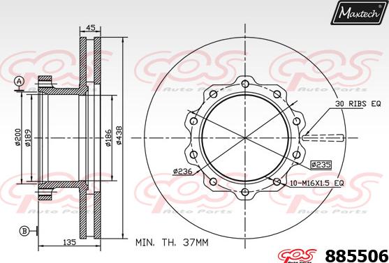 Maxtech 875609 - Disque de frein cwaw.fr