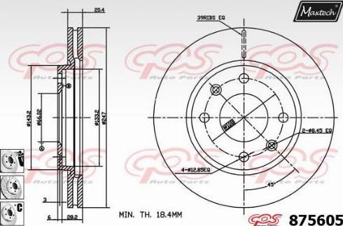 Maxtech 875605.6980 - Disque de frein cwaw.fr