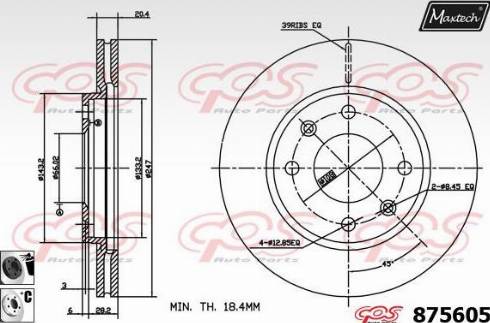 Maxtech 875605.6060 - Disque de frein cwaw.fr