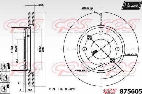 Maxtech 875605.6880 - Disque de frein cwaw.fr