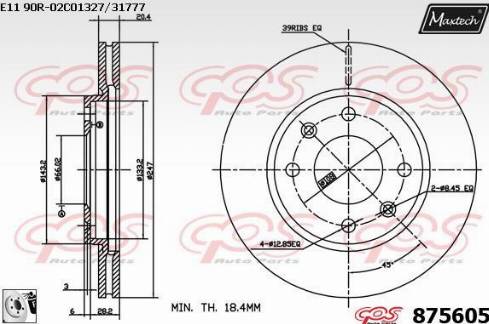 Maxtech 875605.0080 - Disque de frein cwaw.fr