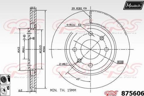 Maxtech 875606.6060 - Disque de frein cwaw.fr