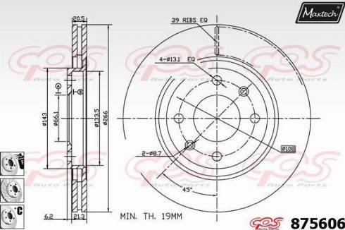 Maxtech 875606.6880 - Disque de frein cwaw.fr