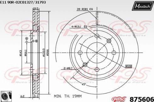 Maxtech 875606.0060 - Disque de frein cwaw.fr