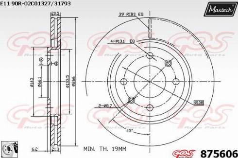 Maxtech 875606.0080 - Disque de frein cwaw.fr