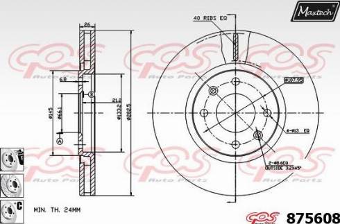 Maxtech 875608.6880 - Disque de frein cwaw.fr