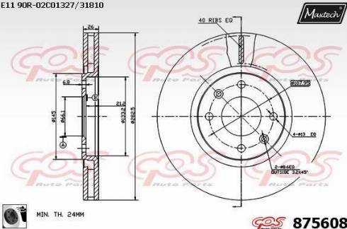 Maxtech 875608.0060 - Disque de frein cwaw.fr