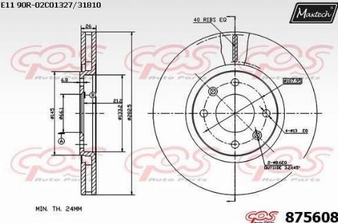 Maxtech 875608.0000 - Disque de frein cwaw.fr