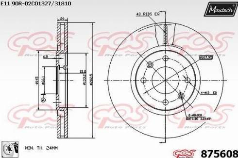 Maxtech 875608.0080 - Disque de frein cwaw.fr