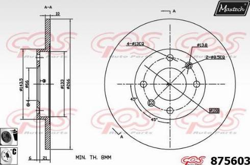 Maxtech 875603.6060 - Disque de frein cwaw.fr