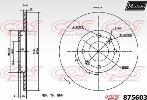 Maxtech 875603.0000 - Disque de frein cwaw.fr