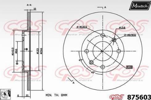 Maxtech 875603.0080 - Disque de frein cwaw.fr