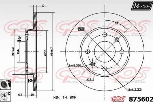 Maxtech 875602.6060 - Disque de frein cwaw.fr