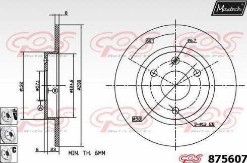 Maxtech 875607.6980 - Disque de frein cwaw.fr