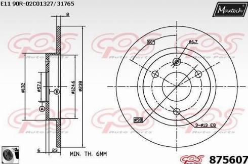 Maxtech 875607.0060 - Disque de frein cwaw.fr