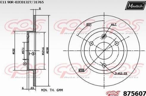 Maxtech 875607.0000 - Disque de frein cwaw.fr