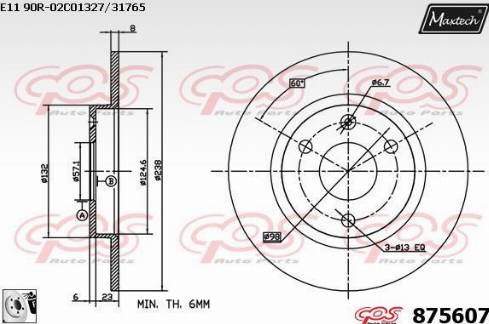 Maxtech 875607.0080 - Disque de frein cwaw.fr