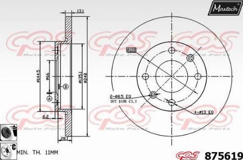 Maxtech 875619.6060 - Disque de frein cwaw.fr