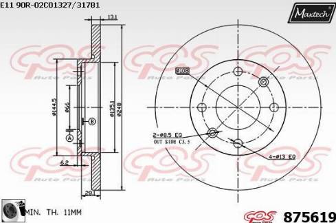 Maxtech 875619.0060 - Disque de frein cwaw.fr