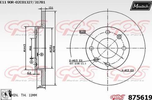 Maxtech 875619.0080 - Disque de frein cwaw.fr