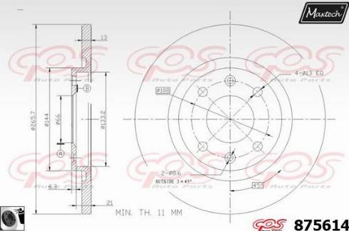 Maxtech 875614.0060 - Disque de frein cwaw.fr