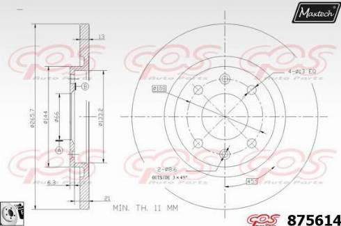 Maxtech 875614.0080 - Disque de frein cwaw.fr