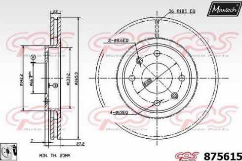 Maxtech 875615.0080 - Disque de frein cwaw.fr