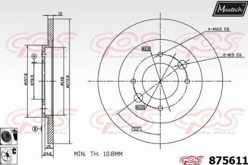 Maxtech 875611.6060 - Disque de frein cwaw.fr