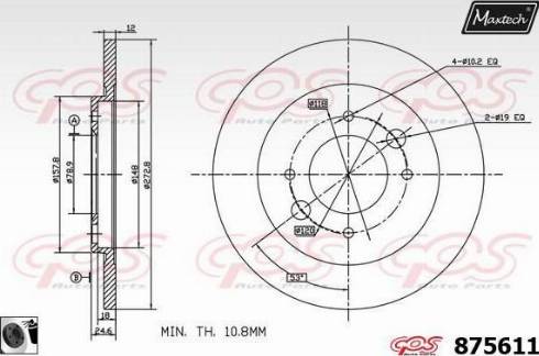 Maxtech 875611.0060 - Disque de frein cwaw.fr