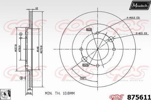 Maxtech 875611.0080 - Disque de frein cwaw.fr