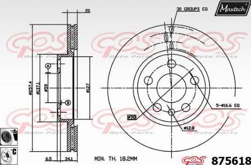 Maxtech 875618.6060 - Disque de frein cwaw.fr