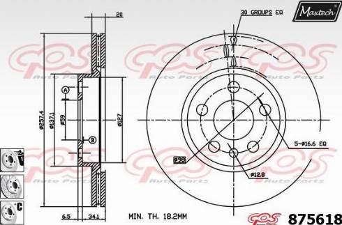 Maxtech 875618.6880 - Disque de frein cwaw.fr