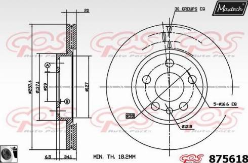 Maxtech 875618.0060 - Disque de frein cwaw.fr