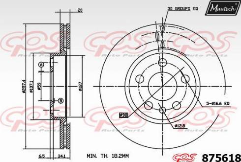 Maxtech 875618.0000 - Disque de frein cwaw.fr