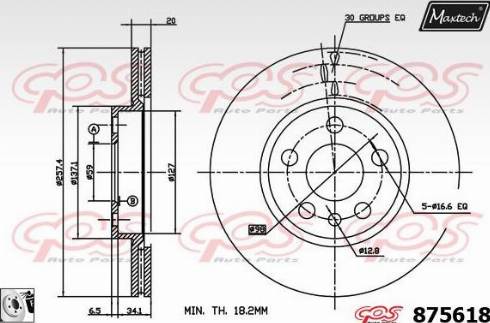 Maxtech 875618.0080 - Disque de frein cwaw.fr