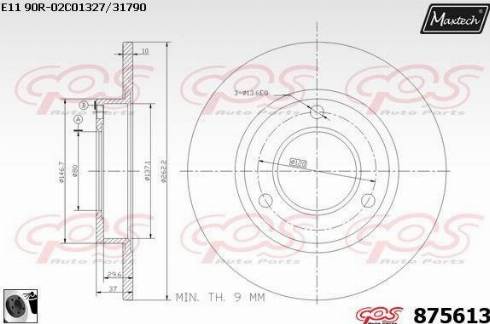 Maxtech 875613.0060 - Disque de frein cwaw.fr