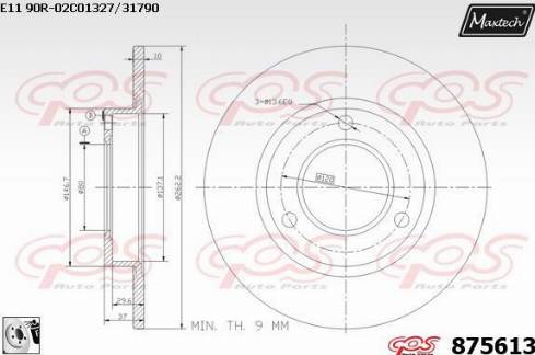 Maxtech 875613.0080 - Disque de frein cwaw.fr