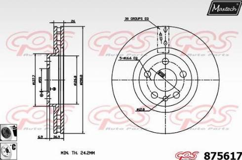 Maxtech 875617.6060 - Disque de frein cwaw.fr