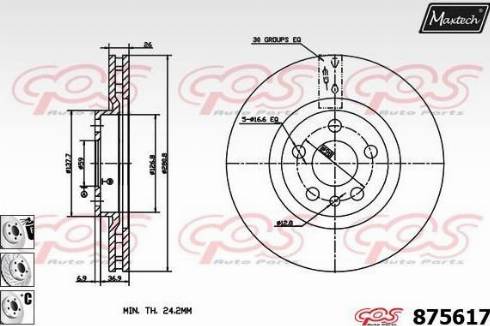 Maxtech 875617.6880 - Disque de frein cwaw.fr