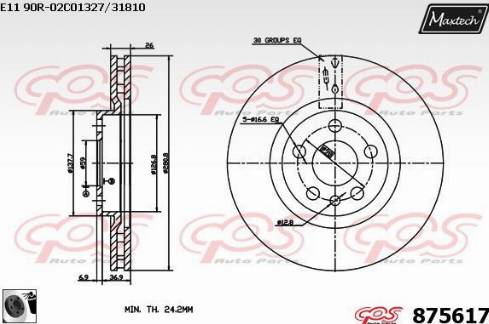 Maxtech 875617.0060 - Disque de frein cwaw.fr