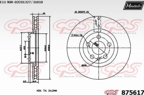 Maxtech 875617.0000 - Disque de frein cwaw.fr